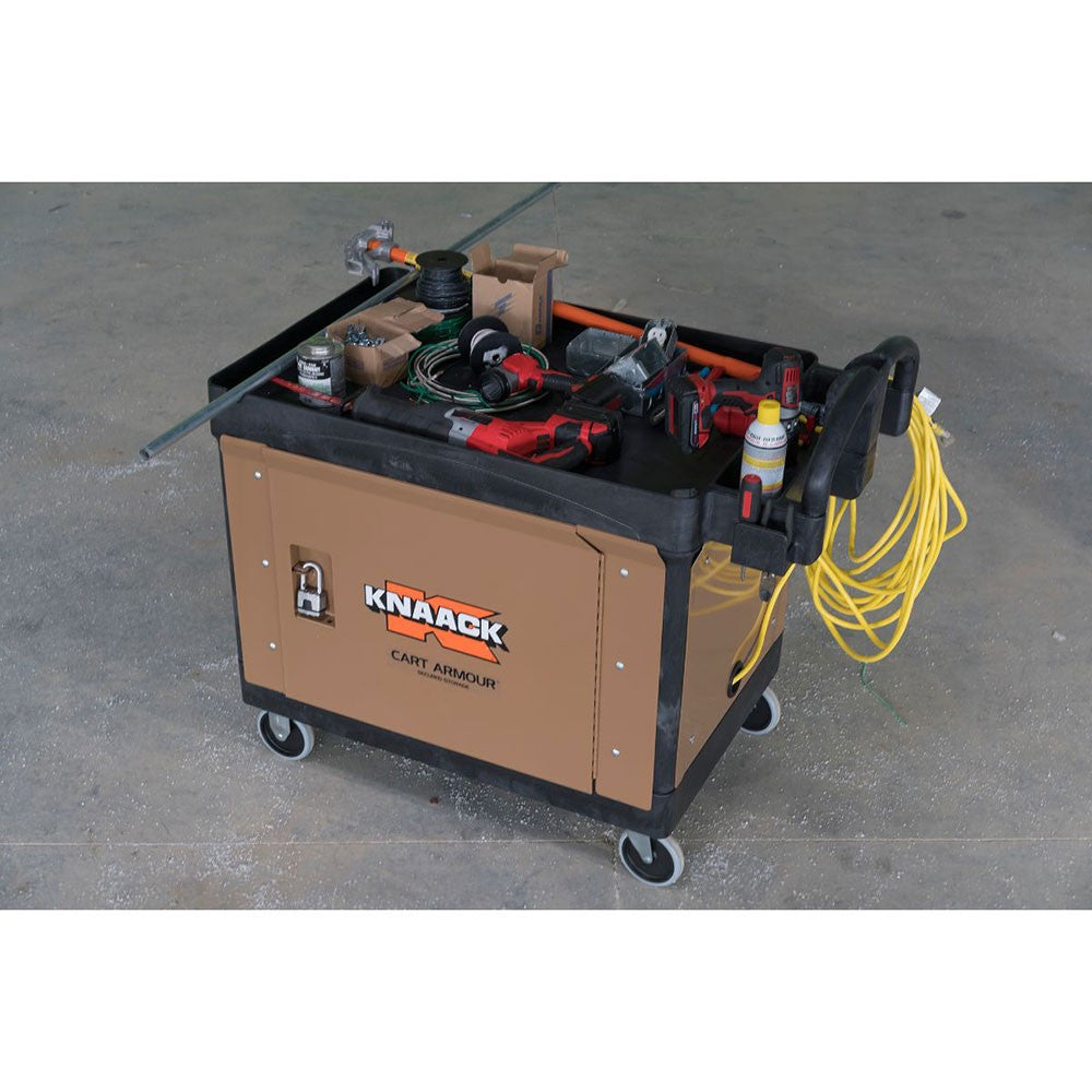 Knaack CA-01 35.9" L x 24.5" W x 20.1" H Cart Armour Mobile Cart Security Steel Paneling for Rubbermaid 4520-88 - 7