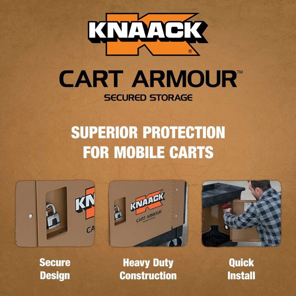Knaack CA-06 23" x 17.9" x 21.3" Cart Armour Mobile Cart Security Paneling for Suncast PUCSD1937 and PUCHD1937 Utility Carts - 9
