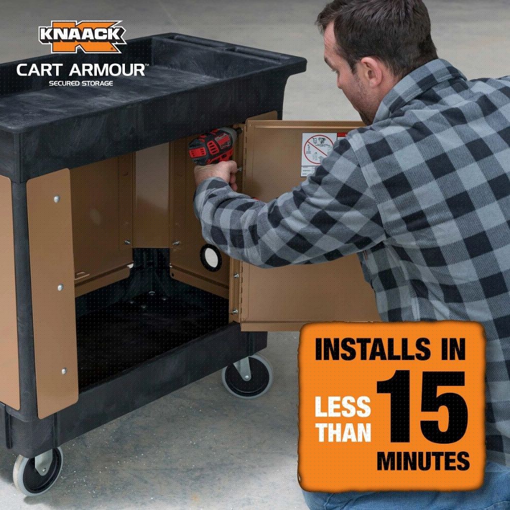 Knaack CA-06 23" x 17.9" x 21.3" Cart Armour Mobile Cart Security Paneling for Suncast PUCSD1937 and PUCHD1937 Utility Carts - 12