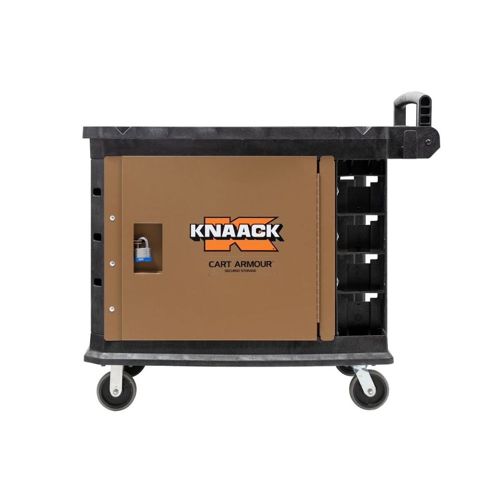 Knaack CA-07 29.9" W x 24.9" D x 21.3" H Cart Armour Mobile Cart Security Steel Paneling for Suncast PUCSD2645 and PUCHD2645 Utility Carts - 4