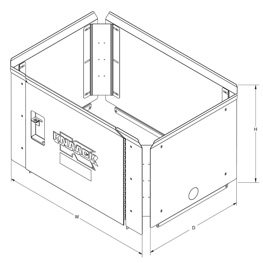Knaack CA-07 29.9" W x 24.9" D x 21.3" H Cart Armour Mobile Cart Security Steel Paneling for Suncast PUCSD2645 and PUCHD2645 Utility Carts - 6