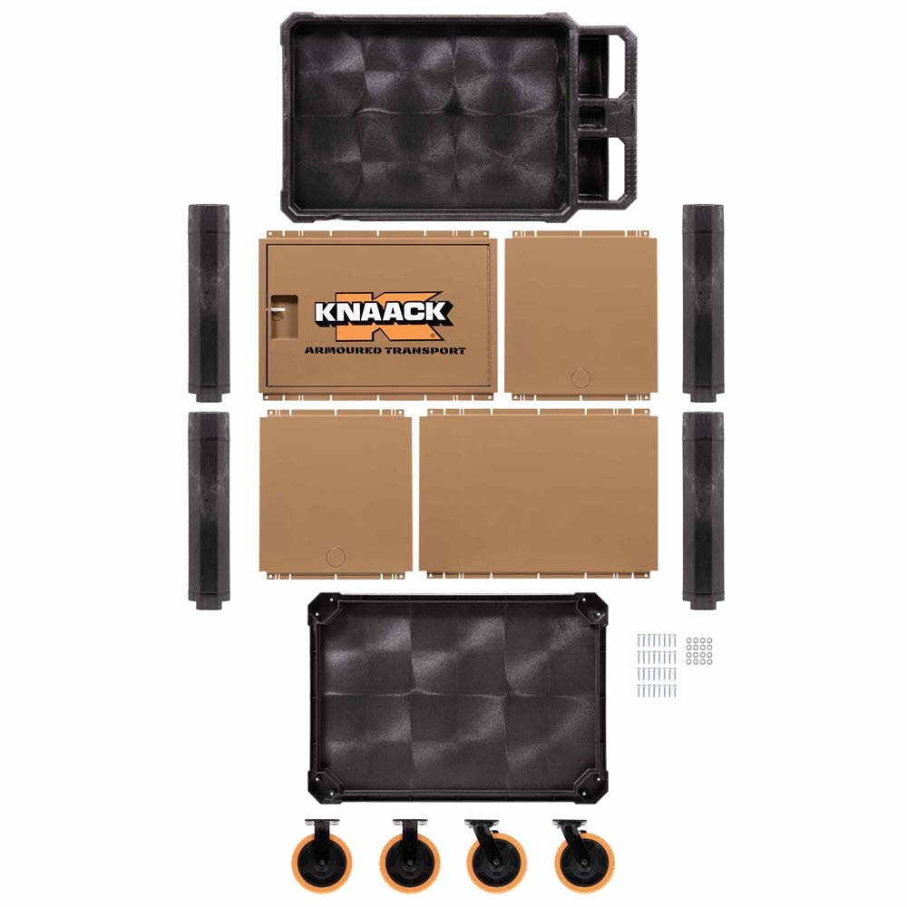 Knaack KAT-01 45.5" x 27" x 37" Armoured Transport Steel Plate Armored Utility Cart 750 lb Load Capacity - 9
