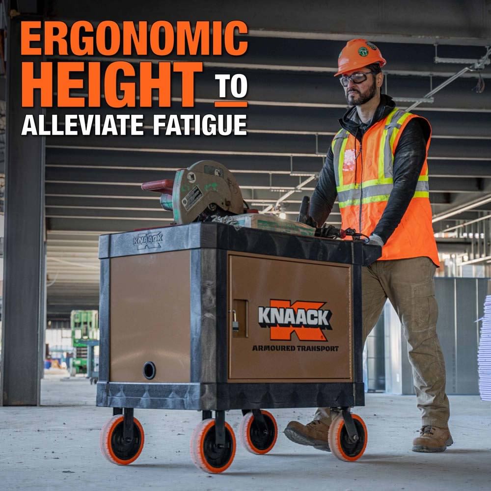 Knaack KAT-01 45.5" x 27" x 37" Armoured Transport Steel Plate Armored Utility Cart 750 lb Load Capacity - 15