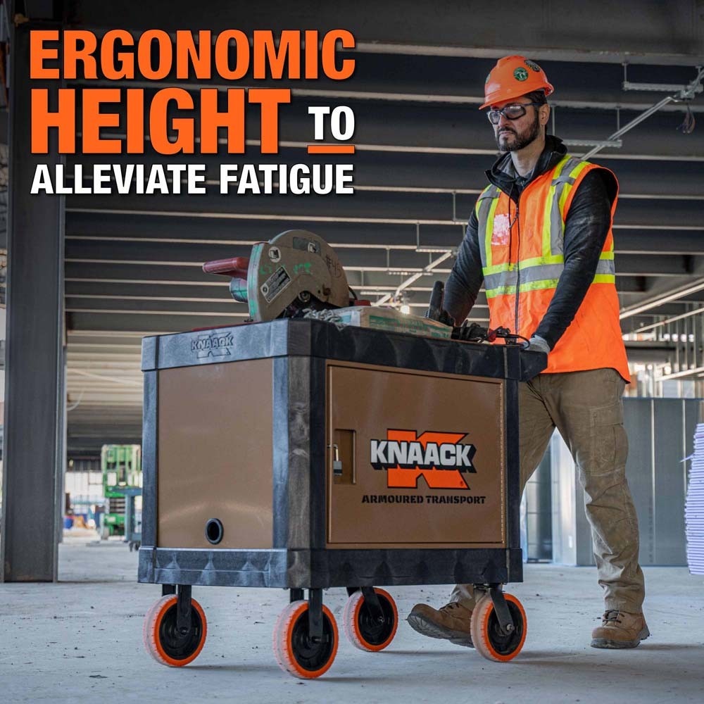 Knaack KAT-01 45.5" x 27" x 37" Armoured Transport Steel Plate Armored Utility Cart 750 lb Load Capacity - 15