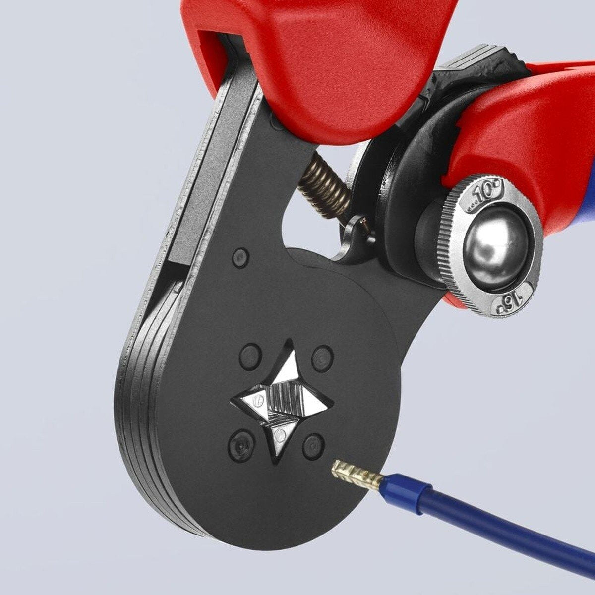 Knipex 97 53 04 7" Self-Adjusting Square Crimping Pliers for Wire Ferrules - 9