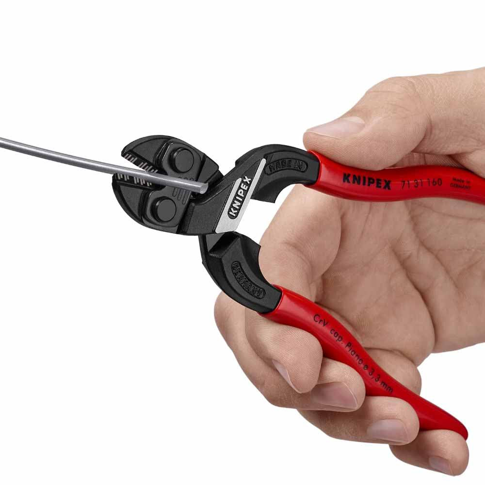 Knipex Tools 71 31 160 6 1/4'' CoBolt S Cutters w/ Notched Blade - 4