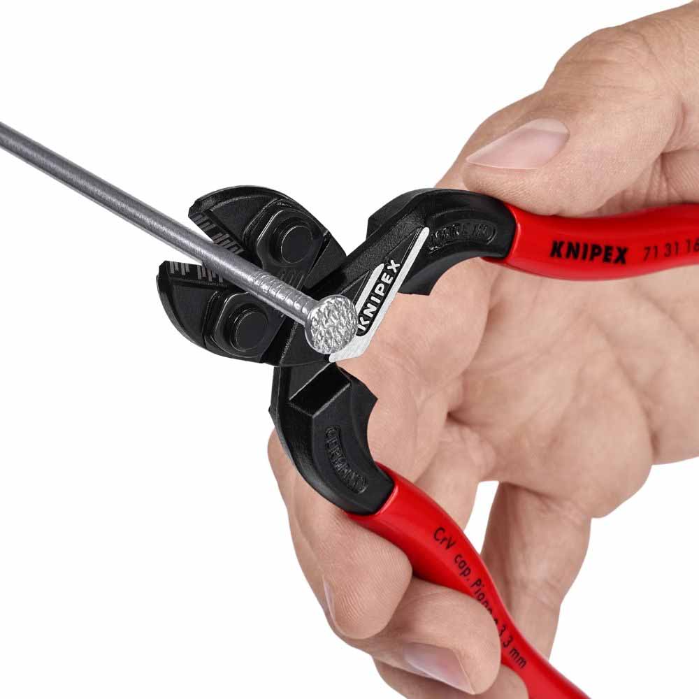 Knipex Tools 71 31 160 6 1/4'' CoBolt S Cutters w/ Notched Blade - 6