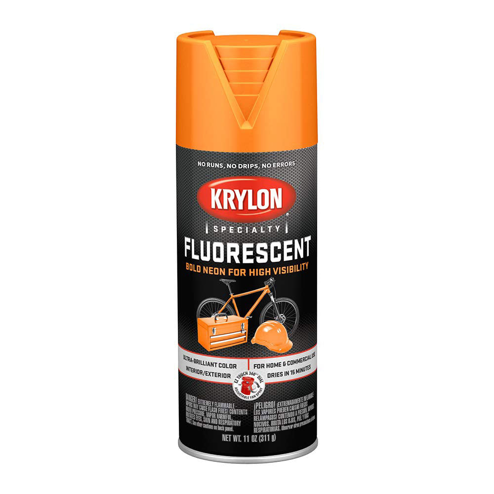 Krylon 3102 11 oz. Fluorescent Paint, Yellow Orange