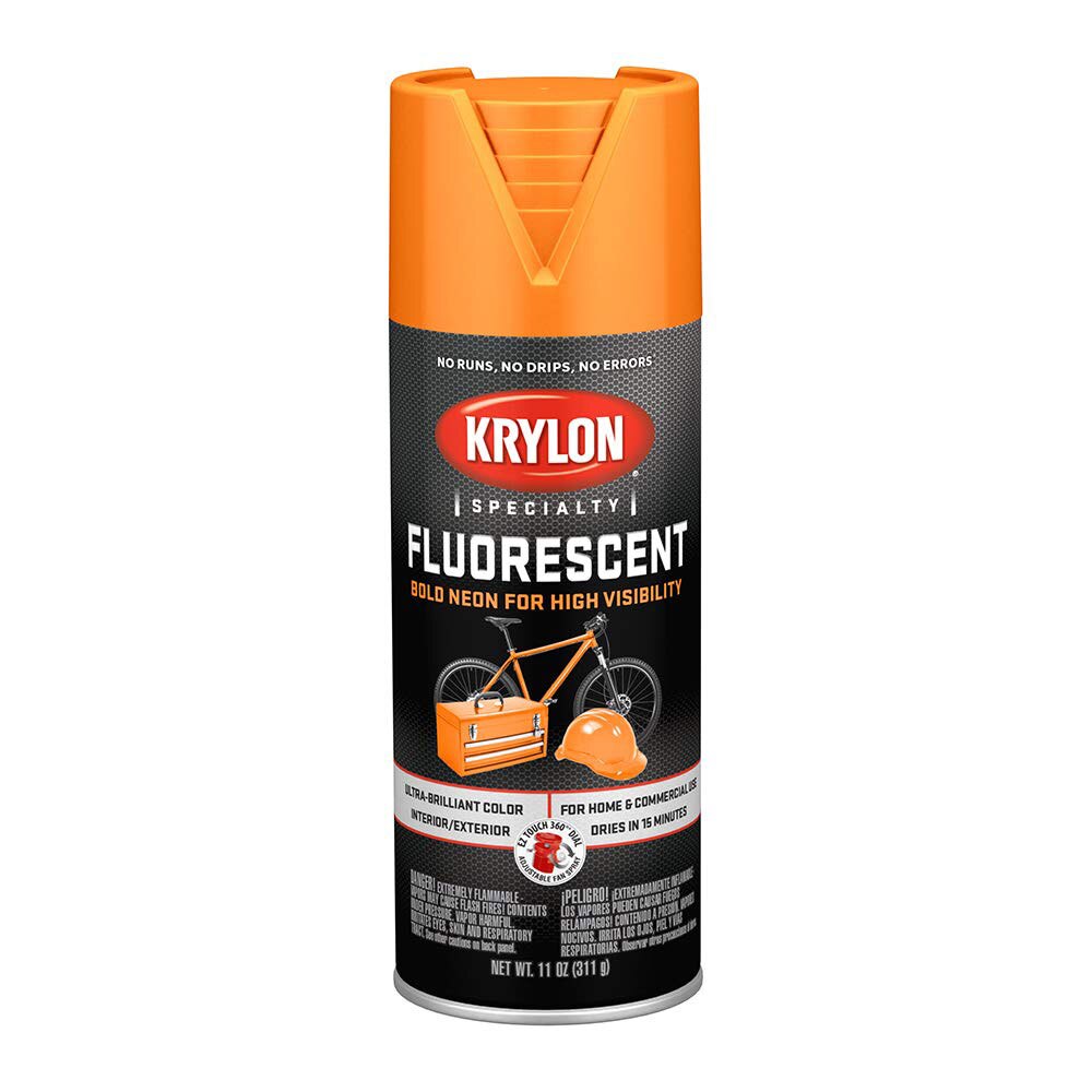 Krylon 3102 11 oz. Fluorescent Paint, Yellow Orange