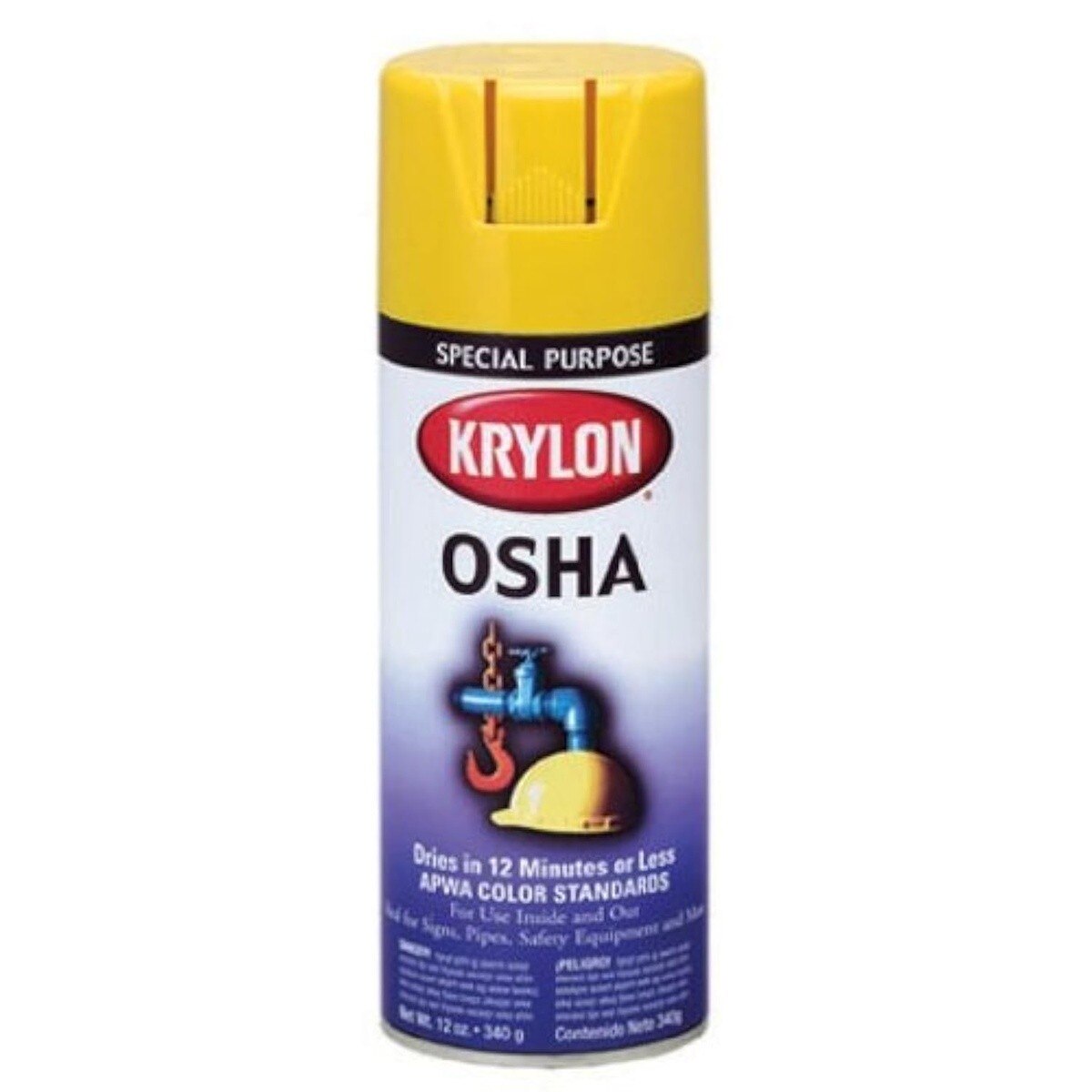 Krylon K01813 OSHA Daisy Yellow High Gloss Spray Paint 12 oz Aerosol Can