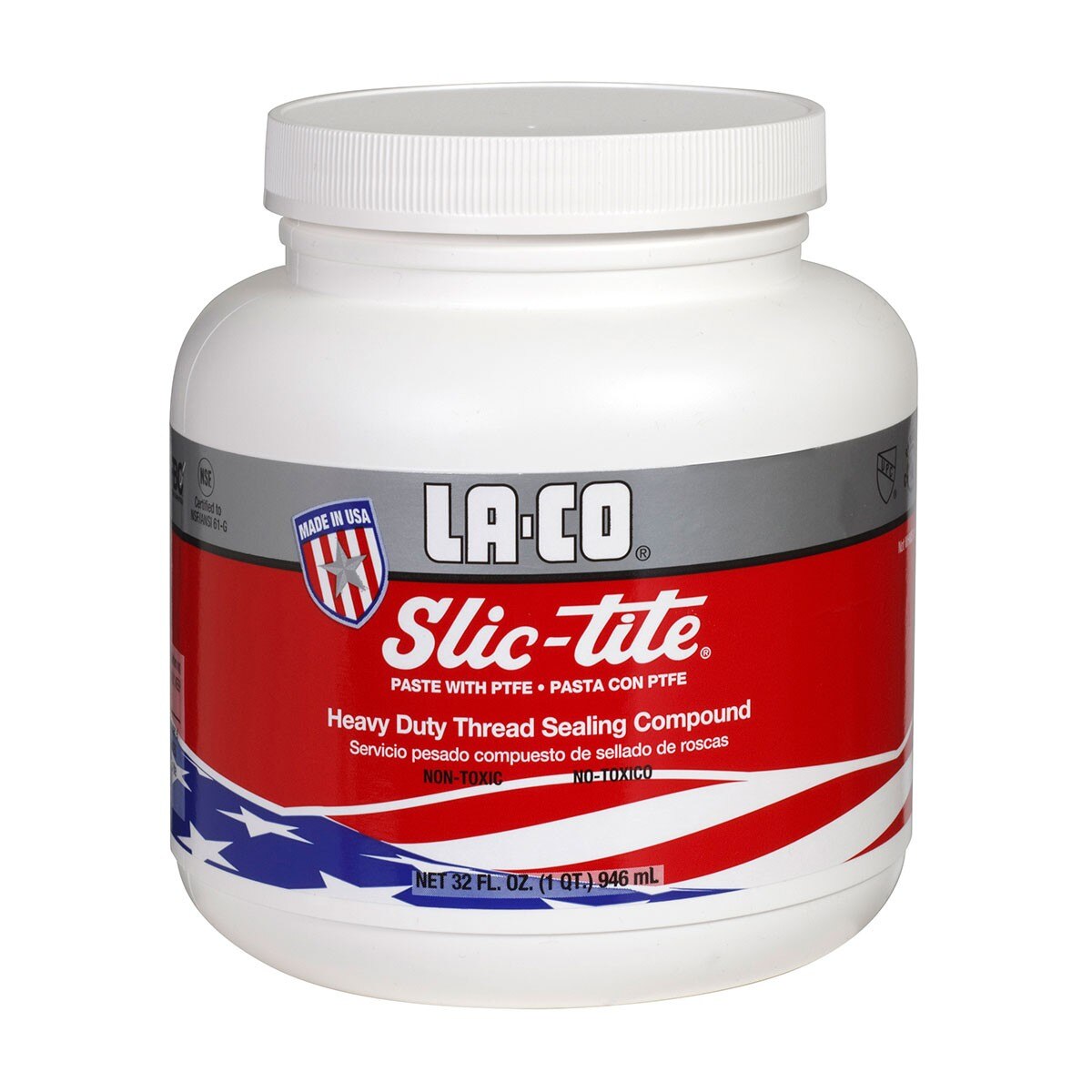 La-Co 42013 Slic-tite Paste w PTFE, 1 qt, 12 Pack