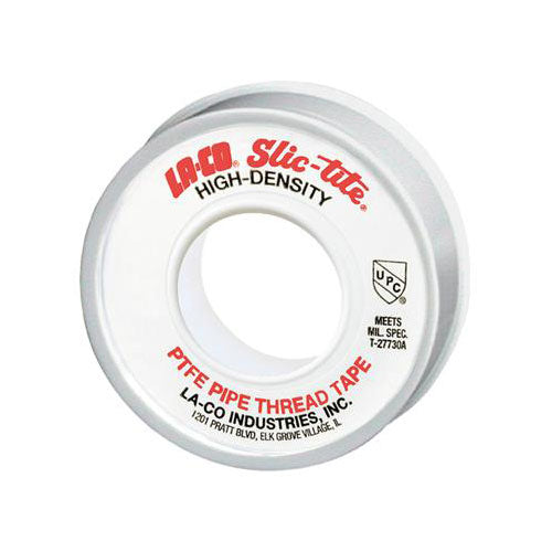 La-Co 44084 Slic-tite PTFE Thread Tape, 1/2” x 1200”, 12 Pack, White