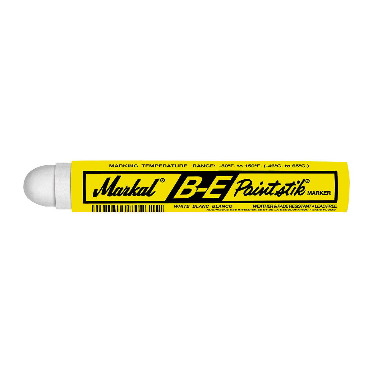 Markal 80620 Rough Surfaces Marker, 11/16" x 4-3/4", White, 144 Pack