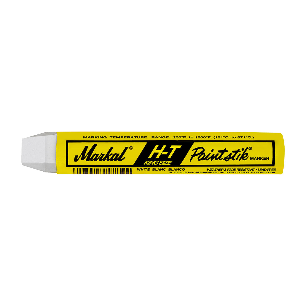 Markal 81210 Hot Steel Marker, King Size, 3/4" x 4-5/8", White, 144 Pack