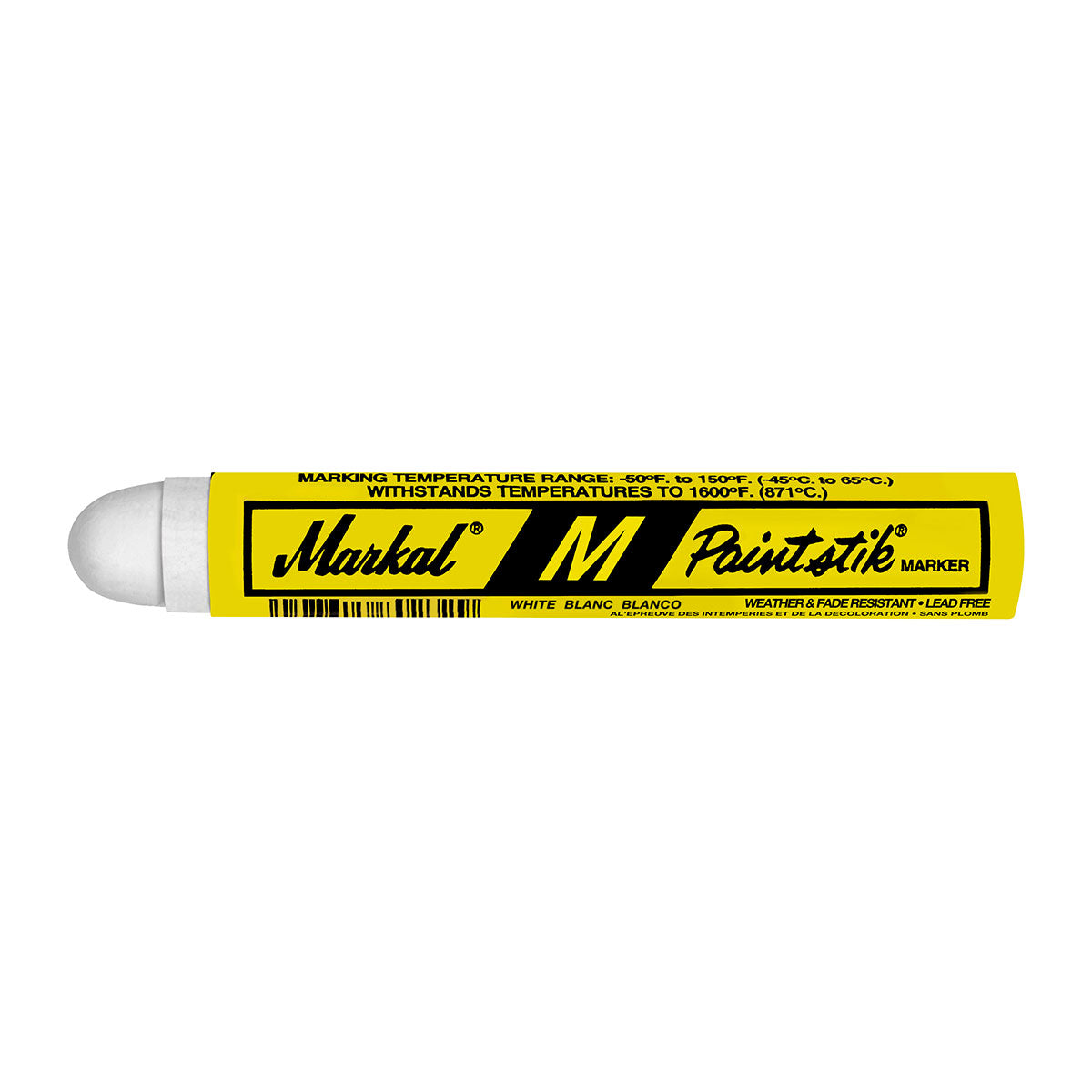 Markal 81920 M Paintstik, 11/16" x 4-3/4", White, 144 Pack