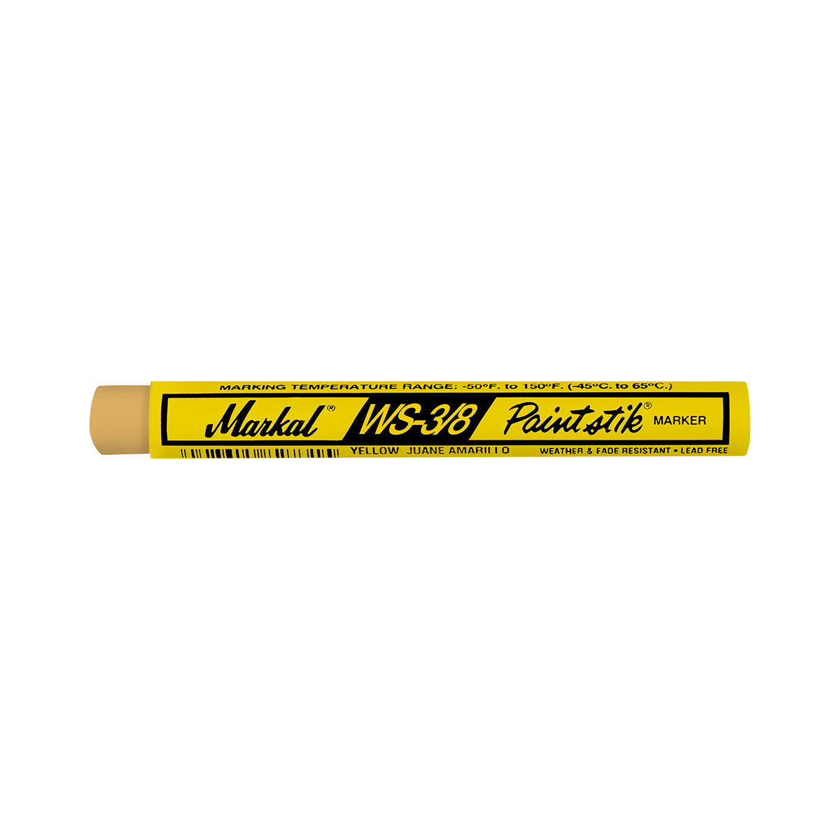 Markal 82421 WS-3/8 Paintstik, 3/8" x 4-1/4", Yellow, 144 Pack