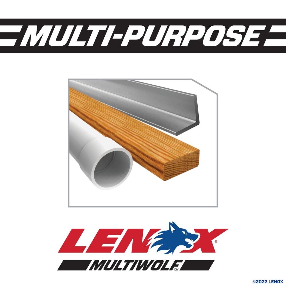 Lenox 20580810R MULTIWOLF 8 in. 10 TPI WAVE EDGE Reciprocating Saw Blade (5 PK) - 5