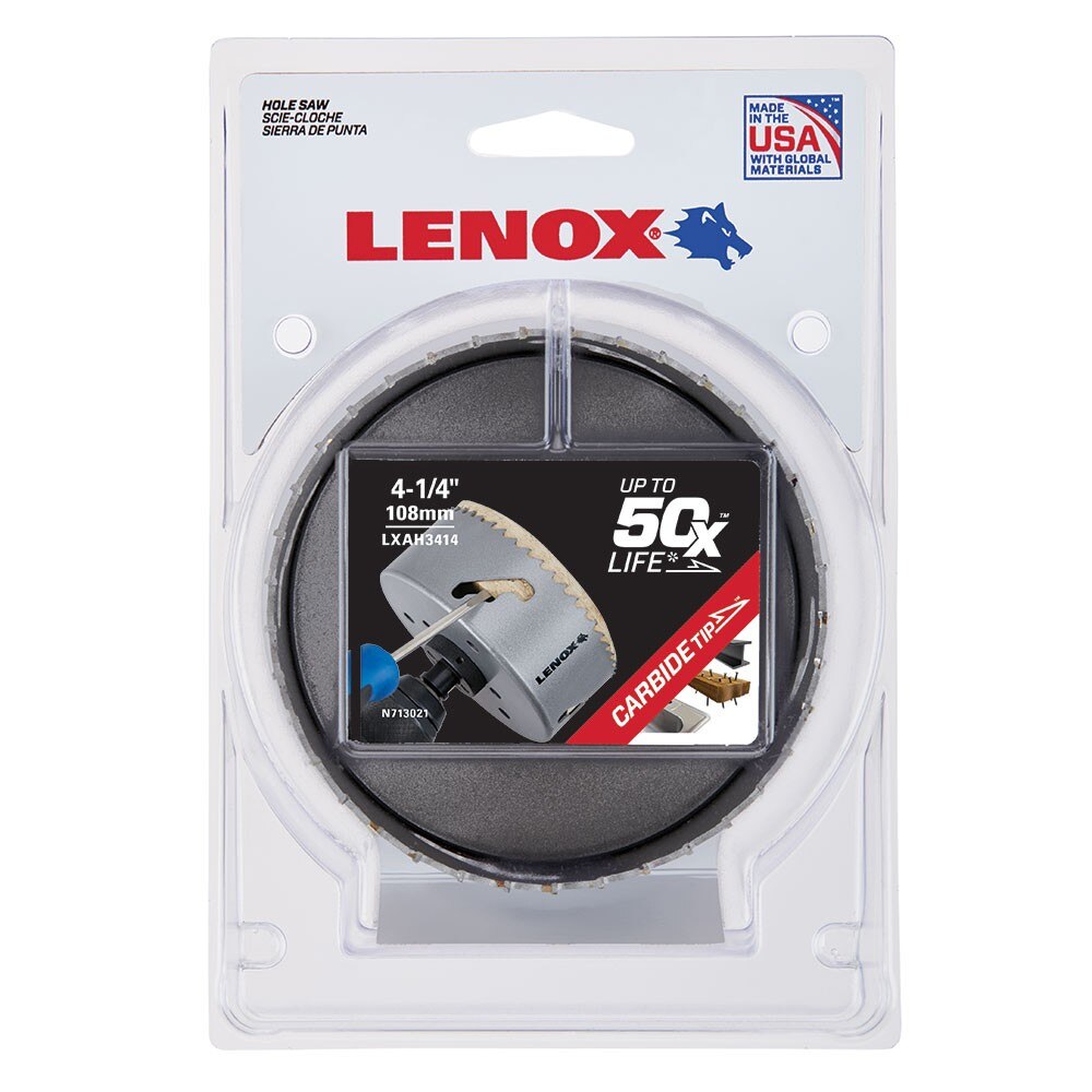Lenox LXAH3414 4-1/4" CARBIDE TIP Hole Saw - 2