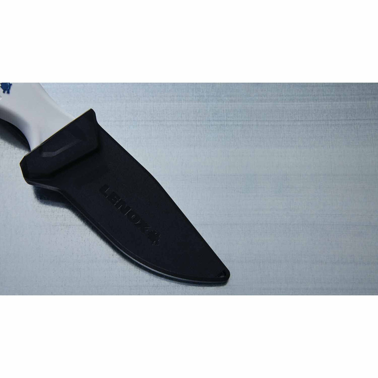 Lenox LXHT14701 Fixed Blade Tradesman Utility Knife with 4" Stainless Steel Blade and Sheath - 9