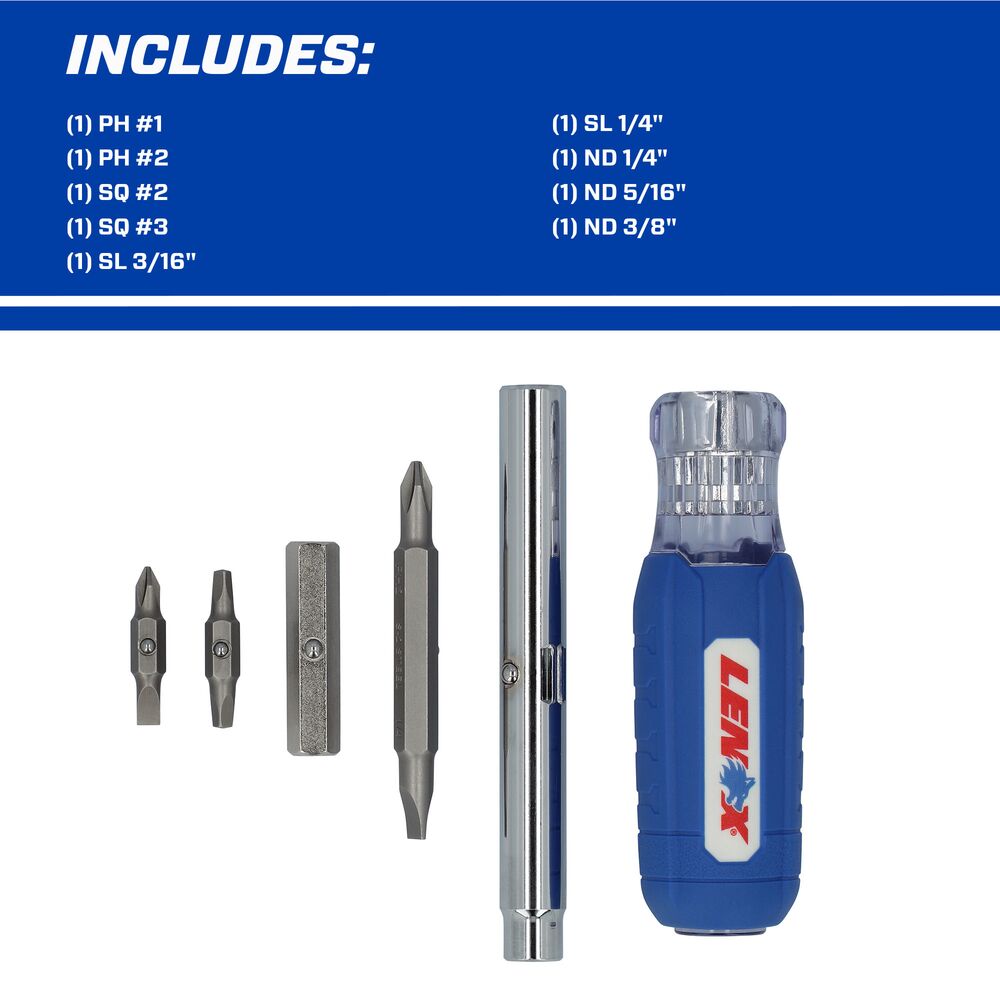 Lenox LXHT68000N 9-IN-1 Multi-Bit Screwdriver - 6