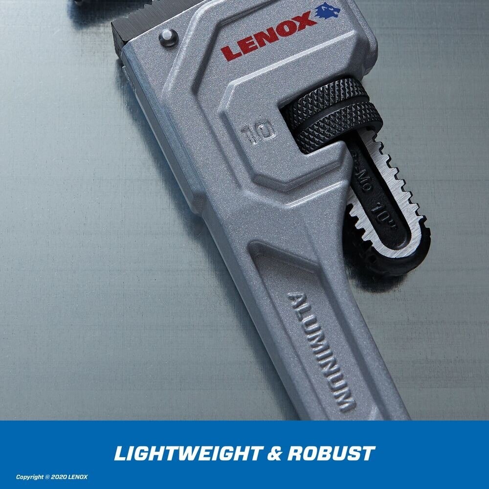 Lenox LXHT90610 10" Aluminum Pipe Wrench - 5
