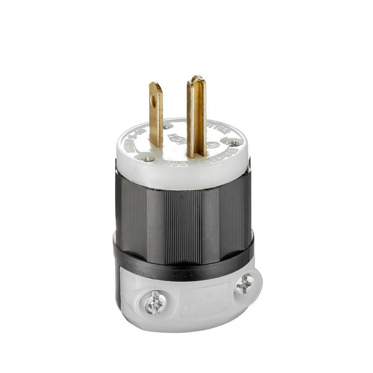 Leviton 5266-C 15 Amp 125 Volt NEMA 5-15P Straight Blade Grounding Plug for 0.230" to 0.685" Cord Range