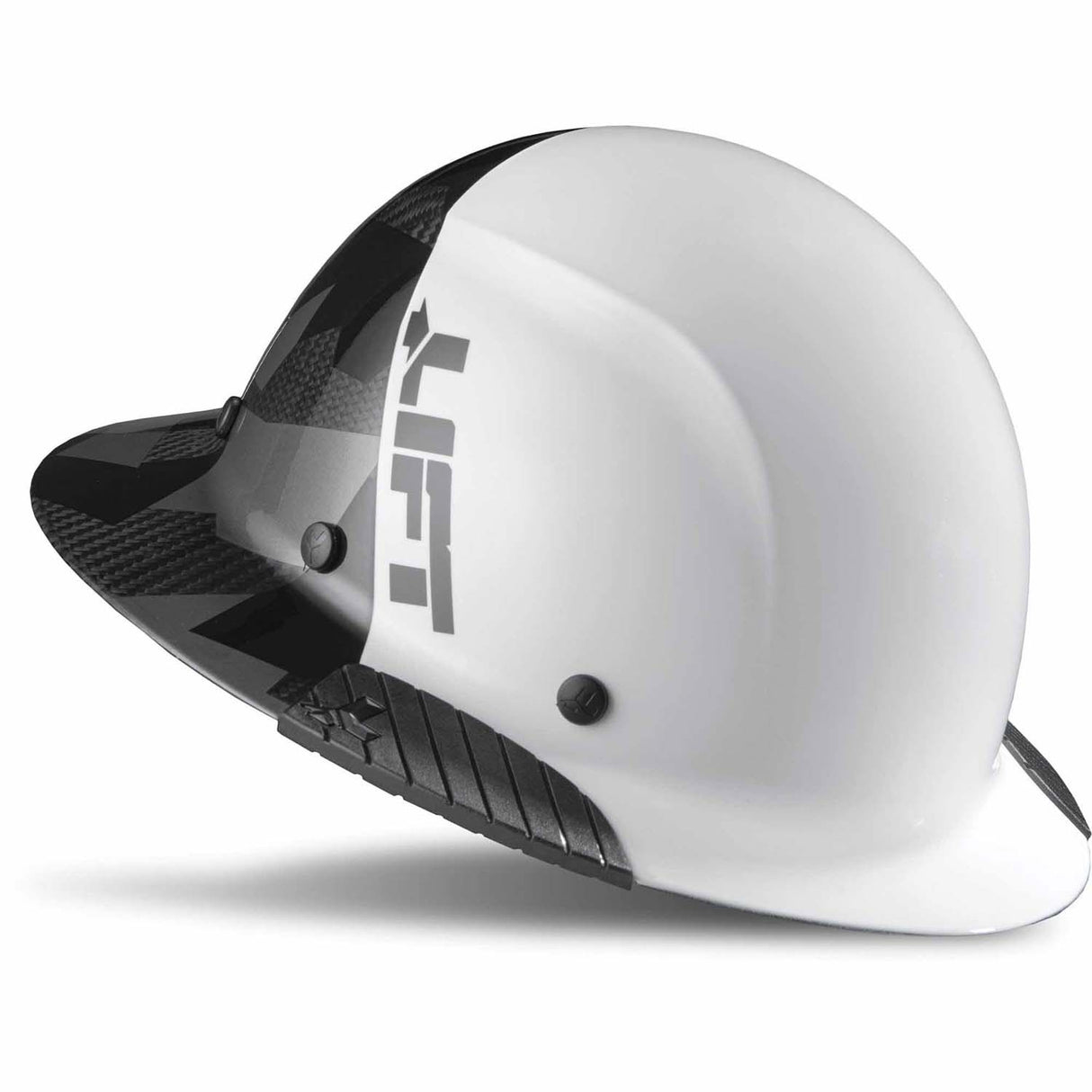 Lift Safety HDF50C-20CK DAX Fifty50 Black Camo Full Brim Hard Hat with Carbon Fiber Reinforced Shell and Ratchet Suspension