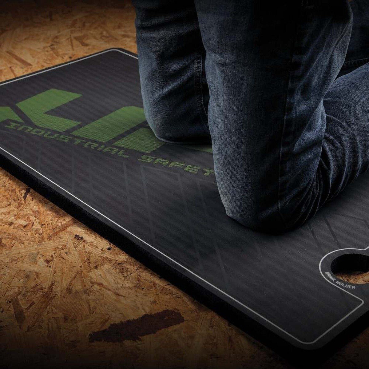 Lift Safety KKM-18K 36 x 18" Polyurethane Foam Kneeling Mat with Drink Holder - 5