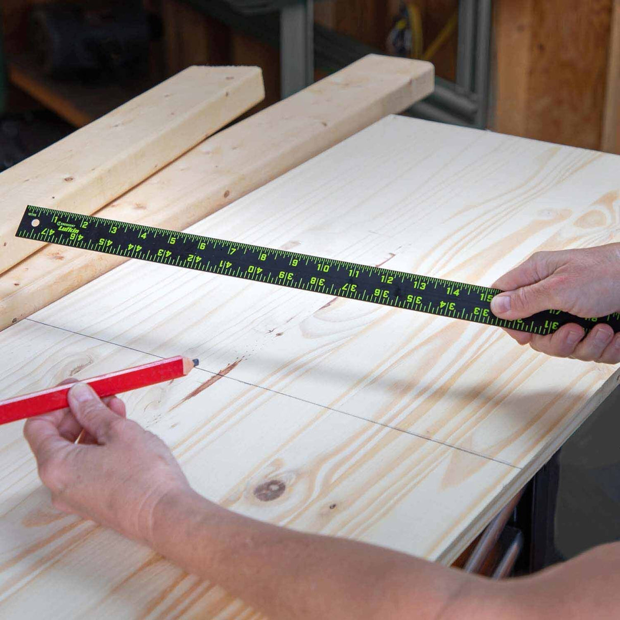 Lufkin ALR48B 48" Nite Eye Aluminum Rule - 5