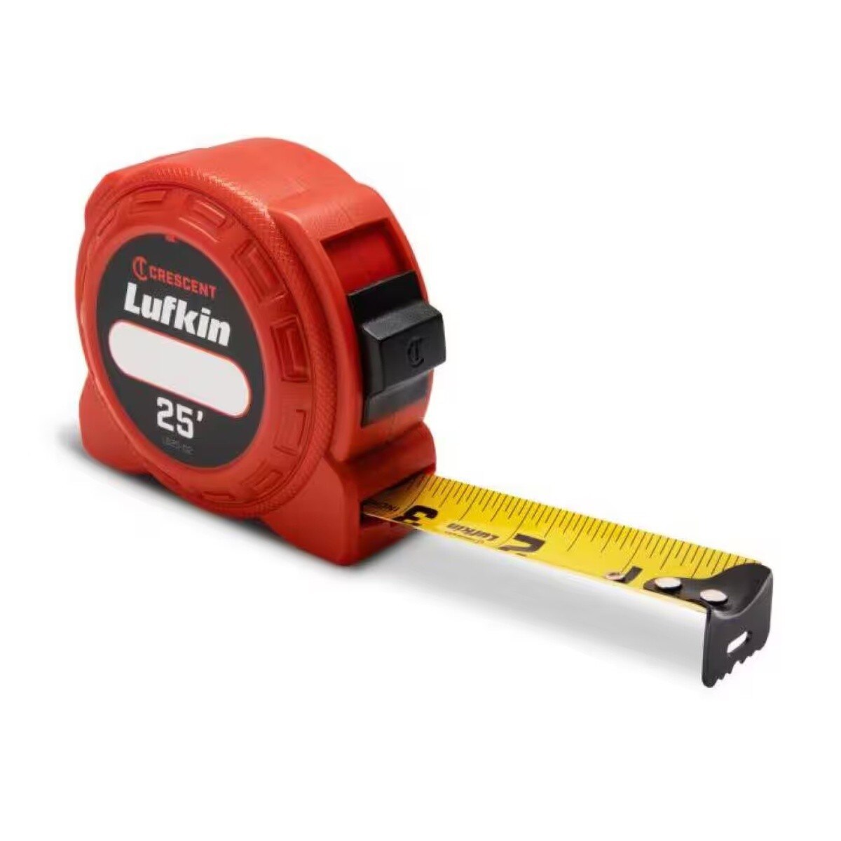 Lufkin L625-02 1" x 25' Yellow Clad Power Return Locking Tape Measure SAE - 2