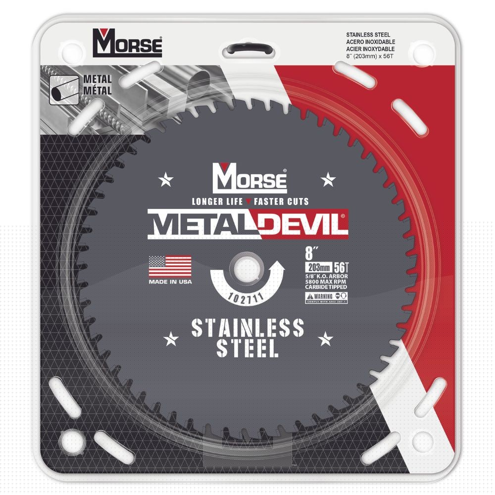 MK Morse CSM856FSSC 8" 56T SS Circular Saw Blade - 2