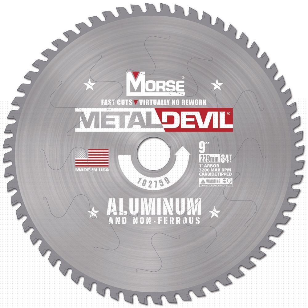 MK Morse CSM964FNFC 9" 64T NF Circular Saw Blade