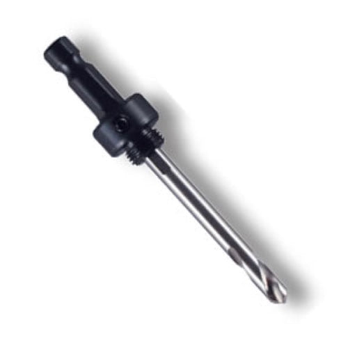 MK Morse MA34 3/8" hex shank, 1/2"-20 thread, Hole Saw Arbor w/ High Speed Steel Pilot Drill