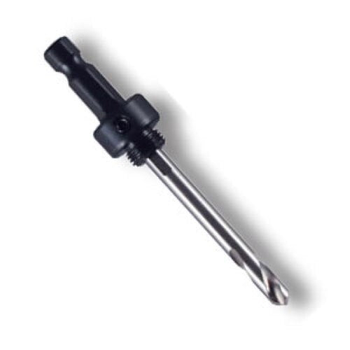 MK Morse MA34 3/8" hex shank, 1/2"-20 thread, Hole Saw Arbor w/ High Speed Steel Pilot Drill