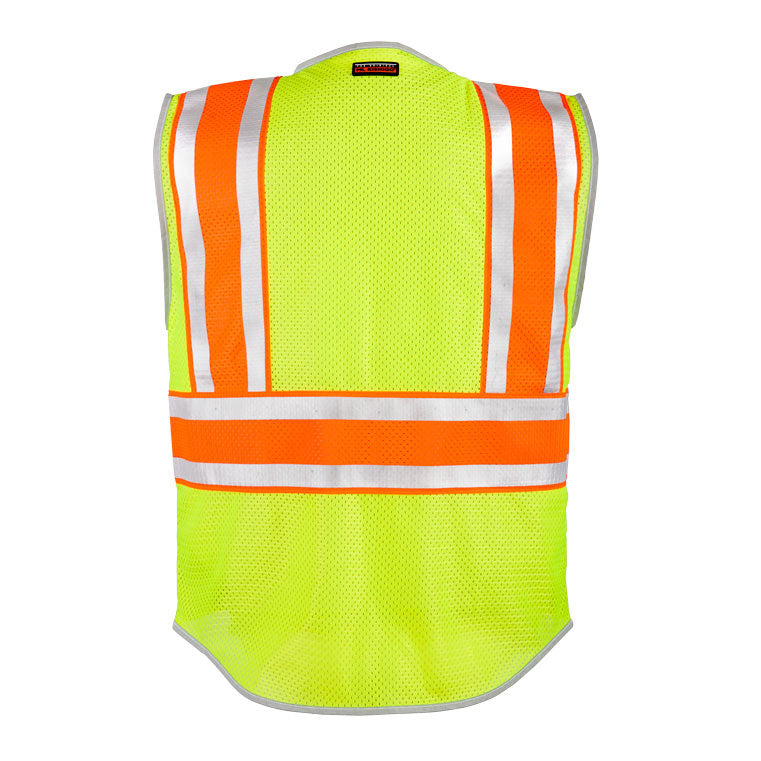 ML KISHIGO 1543-XL Lime Class 2 Safety Vest - XL - 4