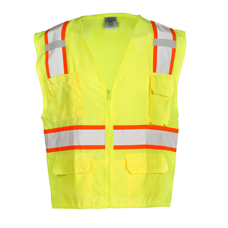 ML Kishigo 1163-2XL Lime Solid Front with Mesh Back Vest, XXL