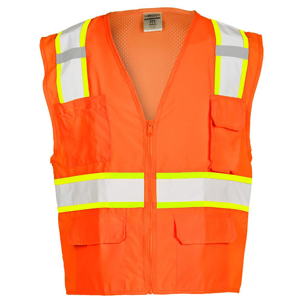 ML Kishigo 1164-2X Orange Solid Front/ Mesh Back Vest, 2X-Large