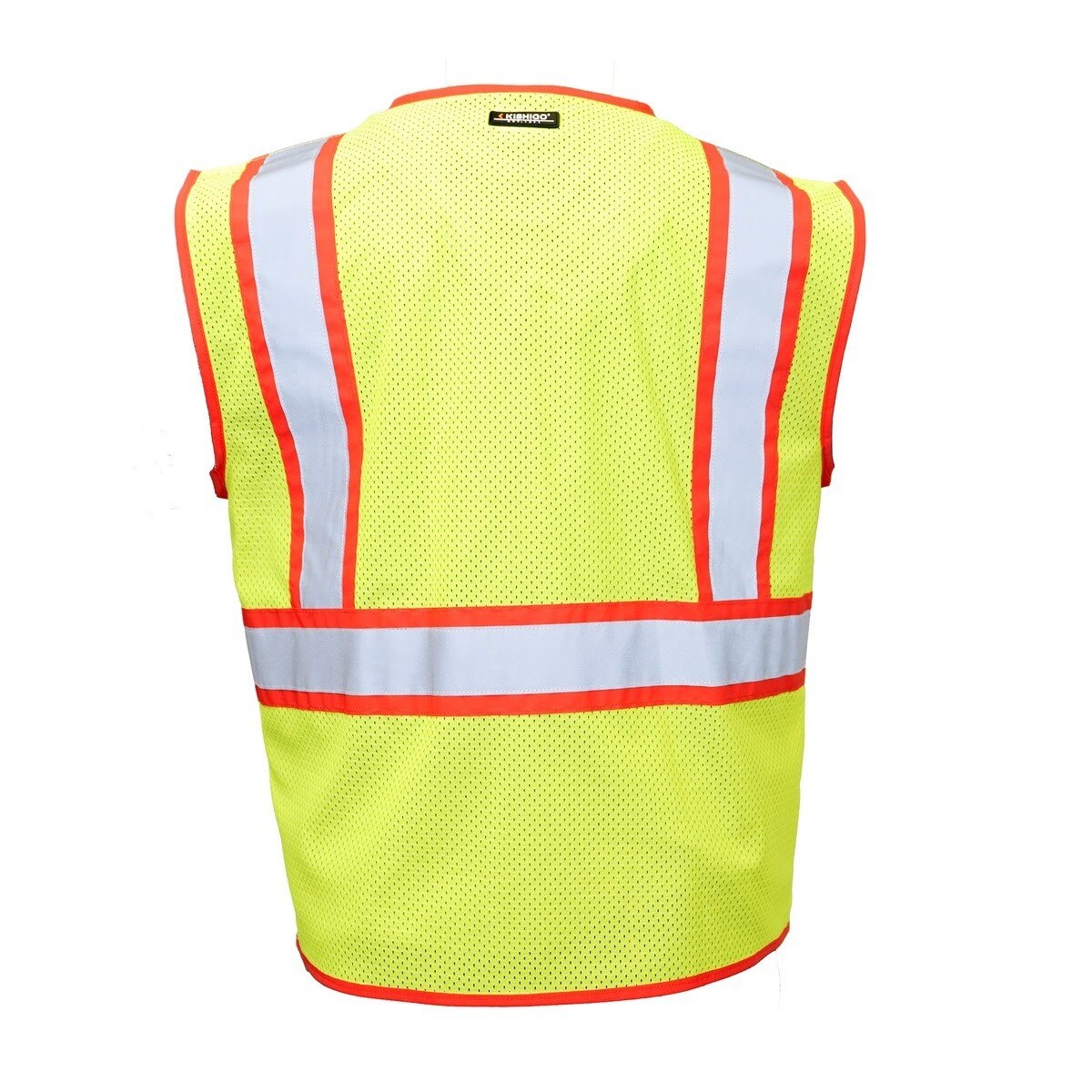 ML Kishigo 1595-3X ANSI Class 2 Reflective Color Contrast Safety Vest with 2" Reflective Stripes, Lime/Red, 3X (Each) - 2