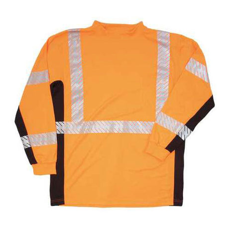 ML Kishigo 9135-XL Orange Class 3 Black Series Long Sleeve T-Shirt, X-Large