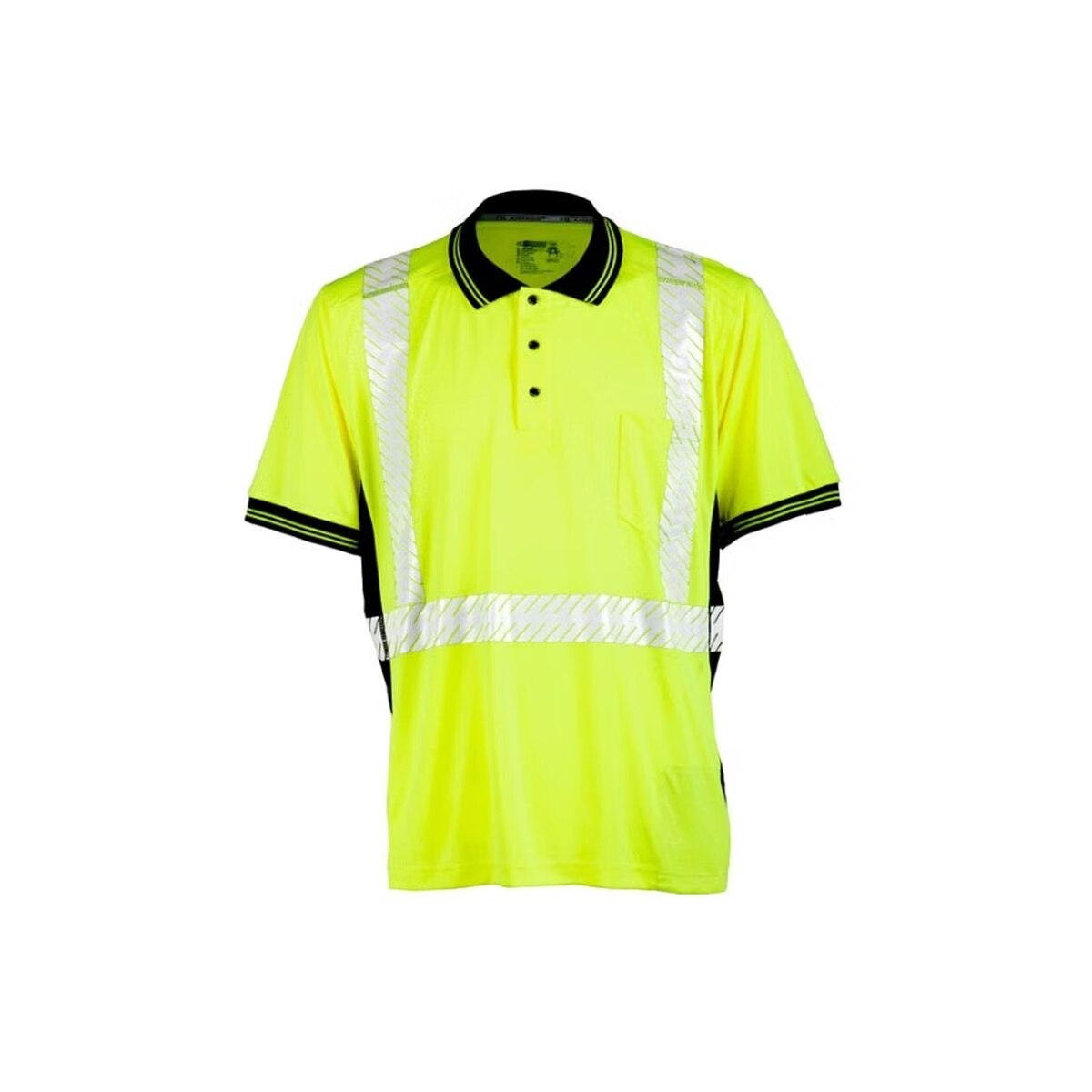 ML Kishigo 9220-2X Lime Class 2 Black Series High Performance Polo Shirt