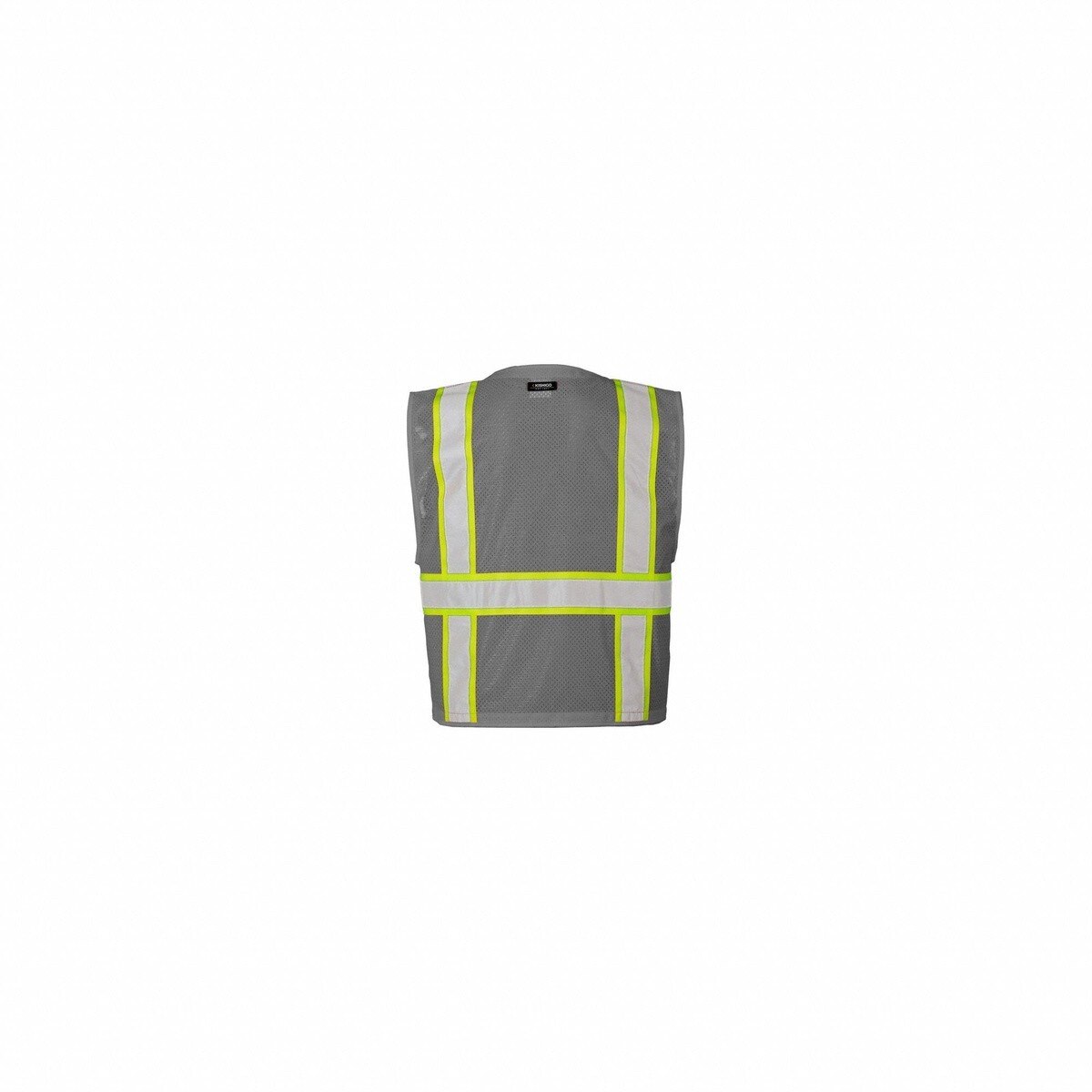 ML Kishigo B111-L-XL Multi-Pocket Polyester Mesh Safety Vest Gray Lime 27" L/XL