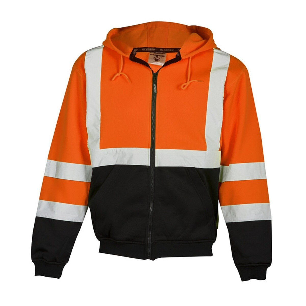 ML Kishigo JS103-3X Hi-Vis Hoodie Sweatshirt with Zipper ANSI 107 Type R Class 3 Orange 3X-Large (1 Each)