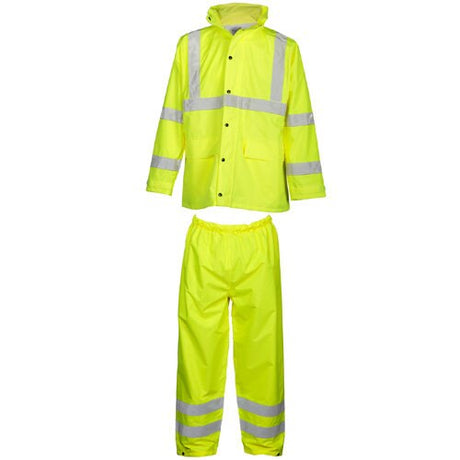 ML Kishigo RW110-L/XL Class 3 Economy Series Lime Rainsuit L - XL