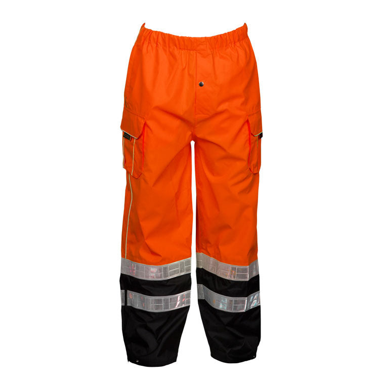 ML Kishigo RWP107-L/XL Black Series Class E HiVis Rain Pants, Orange, L/XL
