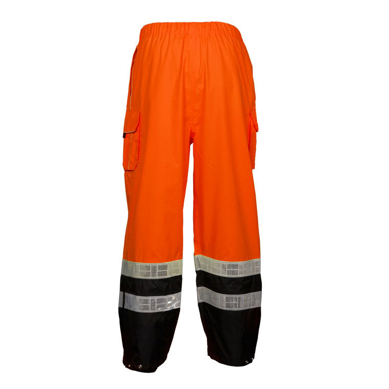 ML Kishigo RWP107-L/XL Black Series Class E HiVis Rain Pants, Orange, L/XL - 2