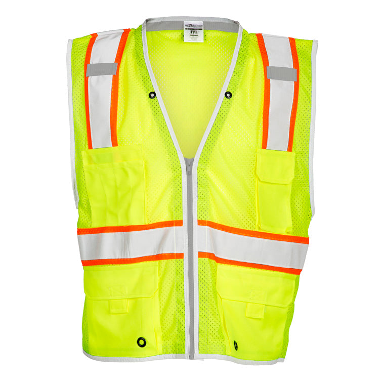 ML Kishigo 1510-S S Lime Premium Brilliant Series Heavy Duty Vest