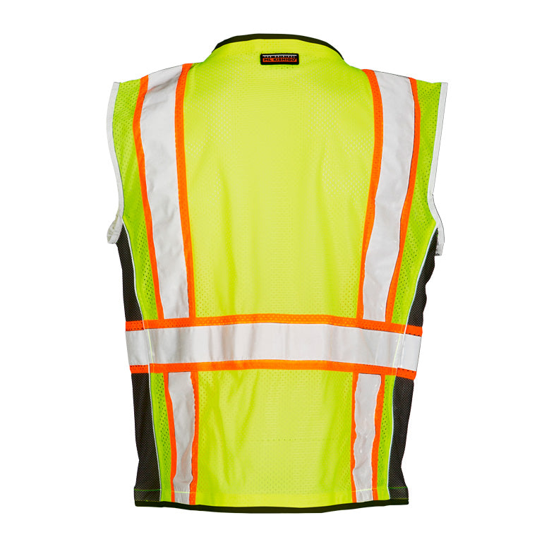 ML Kishigo 1513-5X 5X Lime Premium Black Series Heavy Duty Vest - 2