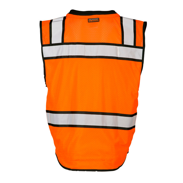 ML Kishigo S5005-S S Orange Professional Surveyors High Performance Vest - 2