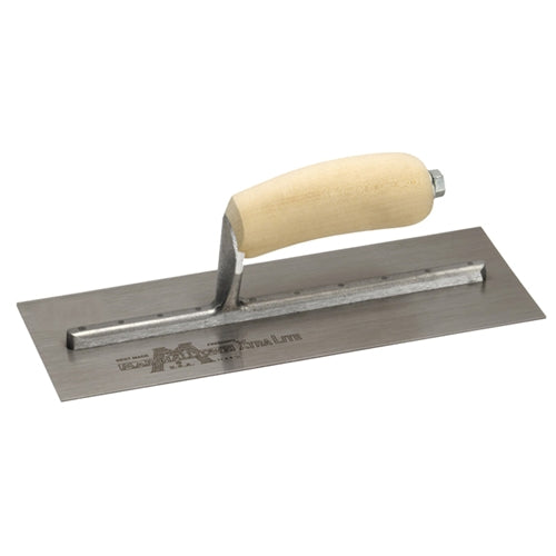 MarshallTown MXS7 12132 - 12 X 5 Finishing Trowel Curved Wood Handle