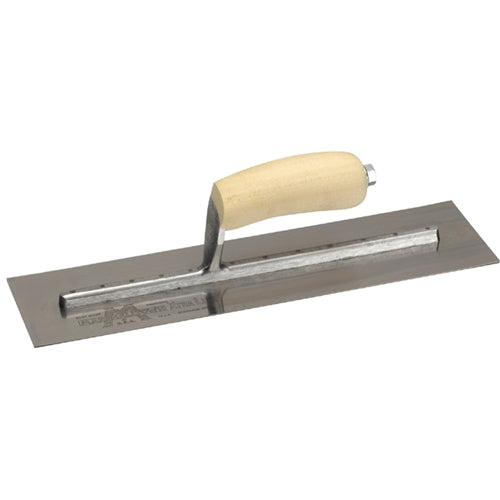 MarshallTown MXS64SS 13398 - 14 X 4 SS Finishing Trowel Curved Wood Handle